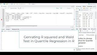 Generate R Square and Wald Test in Quantile Regression In R