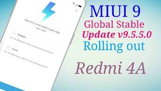 MIUI 9 Global Stable Update  V9.5.5.0 || Redmi 4A