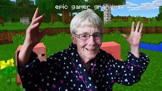Epic Gamer Grandma Plays Minecraft