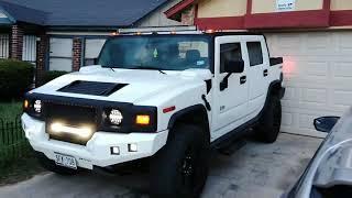 Hummer H2 led with strobing light bars