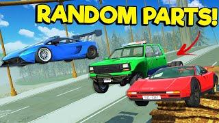 I UPGRADED Cars with Randomly Generated Parts for Bridge Races in BeamNG Drive Mods!