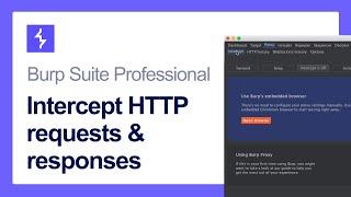 How to intercept HTTP requests and responses using Burp Suite