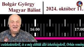 2024. október 15. – Magyar Bálint elemzése a TISZA Párt cselekedeteiről és lehetőségeiről.