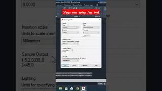 AutoCAD unit setup feet inch