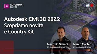 Webinar NTI Italy | Autodesk Civil 3D 2025  - Scopriamo novità e Country Kit