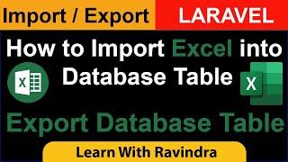 Import & Export Excel sheet  in Laravel | Import excel into database Table in Laravel | Download