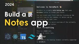 Build a Markdown Notes app with Electron, React, Typescript, Tailwind and Jotai
