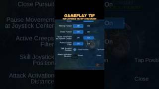 Pause movement at Joystick center gameplay tips #mobilelegends  #mccmarch #settings