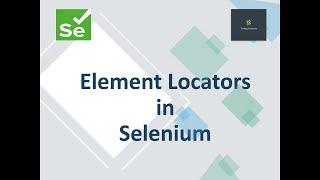 Element Locators in Selenium WebDriver