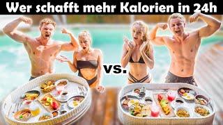 Wer schafft mehr Kalorien in 24 Stunden? | Couple Cheat Day Battle