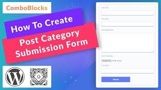 how to create post category submission form in Gutenberg?