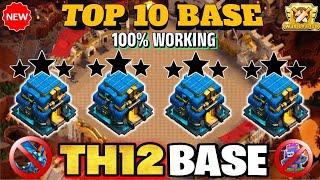 UNBEATENTOP 10 TH12 WAR BASE WITH REPLAY || TH12 WAR BASE WITH LINK ||TH12 BASE UPDATE 2024