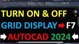 How to Turn On & Off Grid Display in AutoCAD 2024