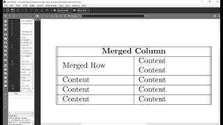 LaTex Basics - Easy to Merge Row and Column - Table(Part 5) - Tutorial #8