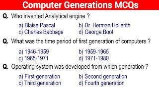 MCQ on Computer History and Generations