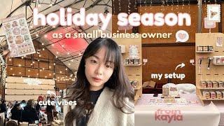 come with me to a holiday pop-up shop // talking to customers, set-up, vendor market vlog