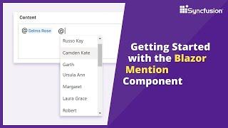 Getting Started with the Blazor Mention Component