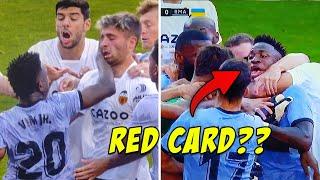 🟥 RED CARD 🟥 Vinicius Junior Fight vs Valencia | Racism During Real Madrid vs Valenica