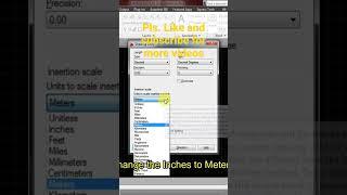 Setting up units from inches to meters in AutoCAD