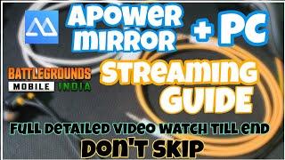 BGMI streaming setup MOBILE + PC|| Apowermirror app || Stoner gaming