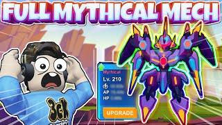 I Finally got a Full Mythical Parts Mech Bot Max Level in Bot Clash and the Damage is Insane
