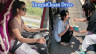 Chuyến hành trình cùng con gái yêu. Nữ tài xế xe đầu kéo xinh đẹp YunguiChuan (P17)