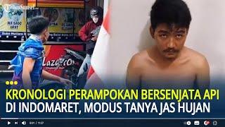 Kronologi Perampokan Bersenjata  di Indomaret, Modus Tanya Jas Hujan, Sekap Pegawai di Gudang