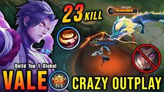 23 Kills!! Vale Crazy Outplay 100% ANNOYING!! - Build Top 1 Global Vale ~ MLBB