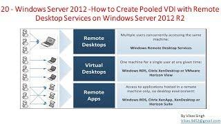 20 - Windows Server 2012 - How to Create Pooled VDI with Remote Desktop Services on Server 2012