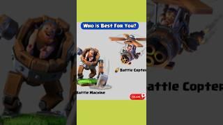 BATTLE MACHİNE VS BATTLE COPTER ️ WHO İS BEST FOR YOU||CLASH OF CLANS||