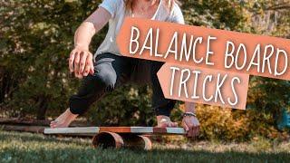 7 BALANCE BOARD TRICKS (Beginner) - jessyalens