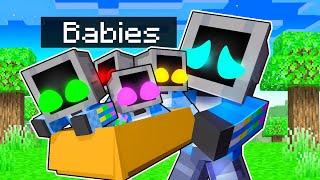 Adopting TEEVEE BABIES in Minecraft!