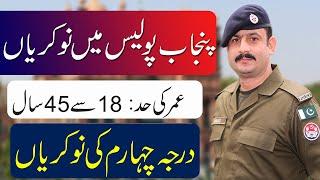 New Punjab Police jobs 2021 , Latest Police jobs in Pakistan