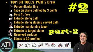 1001 bit tools part 2 | extrude | revolve | taper | SketchUp plugins | sketchup  tutorial in hindi