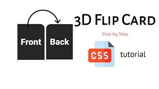 How to make 3D flip card | rotate 3D card on hover #purecss #coding