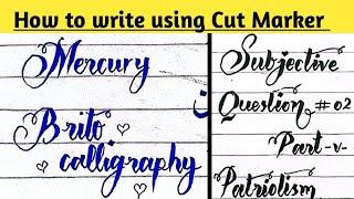 How to write using Cut Marker- Lesson 1 - #paper presentationtips #handwriting #izza