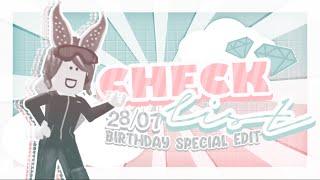 Checklist || BDAY SPECIAL ft. Sproutzies (fanbase) || Advance CapCut Edit || CHDX