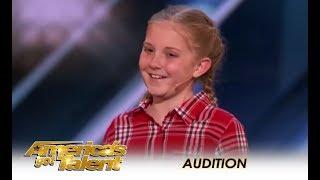 Lilly Wilker: 11-Year-Old AMAZING Animal Impressionist Does Farm Animals | America's Got Talent 2018