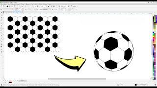 Making Footbal With Simple Steps | Coreldraw Tutorials | Graphic Design Tutorial