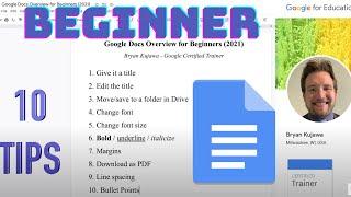 Google Docs Overview for Beginners (2021)