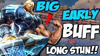 THOR'S NEW AWESOME EARLY GAME STUN BUFF! ASSASINS RISE! - GrandMasters Ranked Duel - SMITE