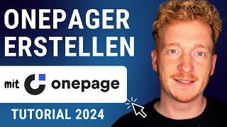 One Pager erstellen mit Onepage.io - Website Tutorial 2024