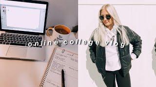 online college vlog: zoom meetings, planner organization, & recording a podcast