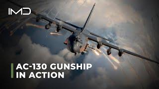 Insane AC-130 Gunship Action | Firing All Its Weapons