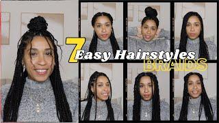 7 Easy Braid Hairstyles | for travel, school, work and everyday styling