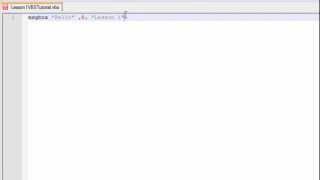 VBScript Tutorial: Lesson 1 Starting Off