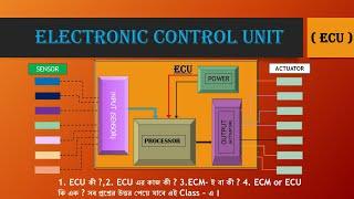 Electronic Control  System || MMV Both Year|| Sensor - Actuator || Difference between ECU - ECM