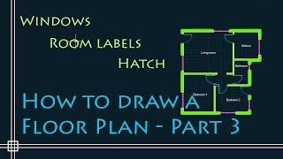 AutoCAD 2D Basics – Tutorial to draw a simple floor plan (Fast and effective!) PART 3