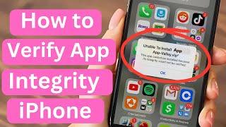 Fix "App Integrity Could Not Be Verified" iPhone (EASY!)