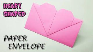 How to make heart shaped envelope || Paper craft || Paper plane 286